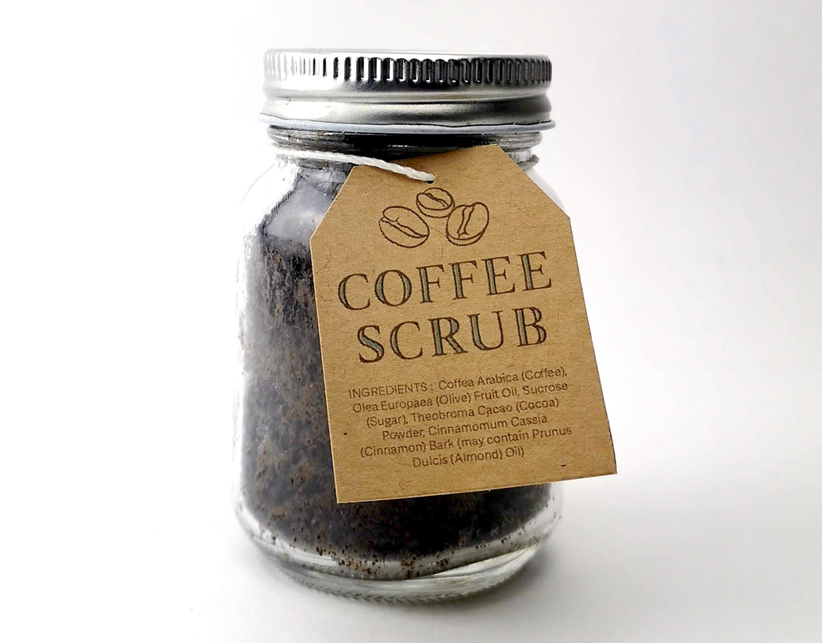 Coffee Scrub label design